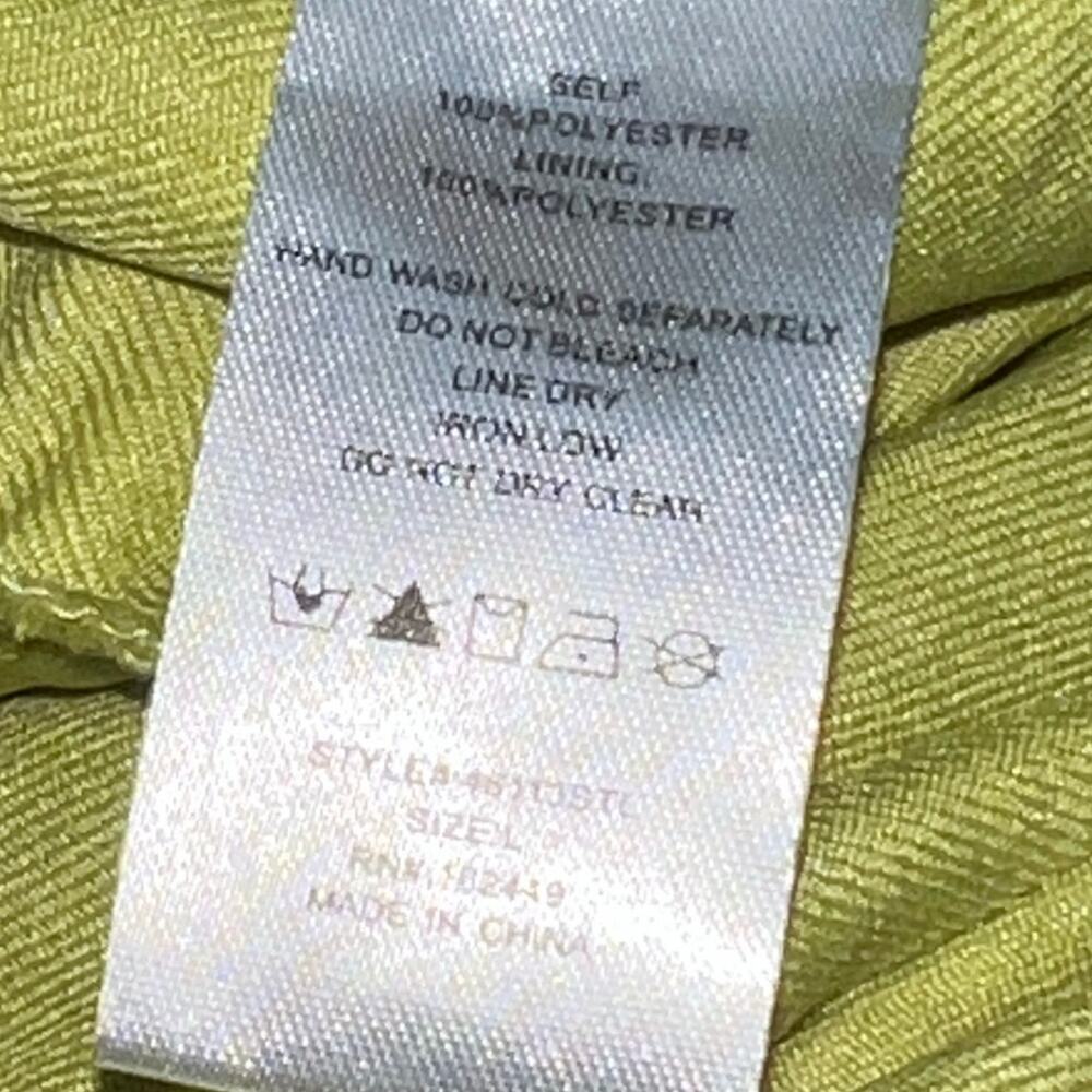Milk & Honey Chartreuse Wide Leg Lounge Pants Resort Wear Large with Pockets - Picture 7 of 10